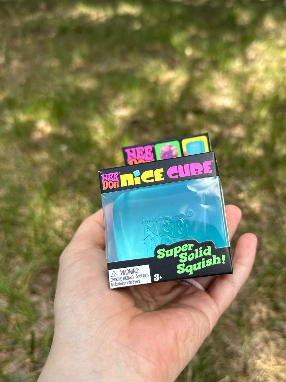 NEW NeeDoh Nice Cube Blue Super Solid Squish Nee Doh Fidget Squishy Viral Tiktok